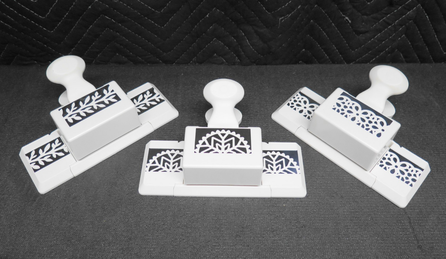 Lot Of 9 Martha Stewart Crafts Large Border Edge Punches Floral Scallop Lace