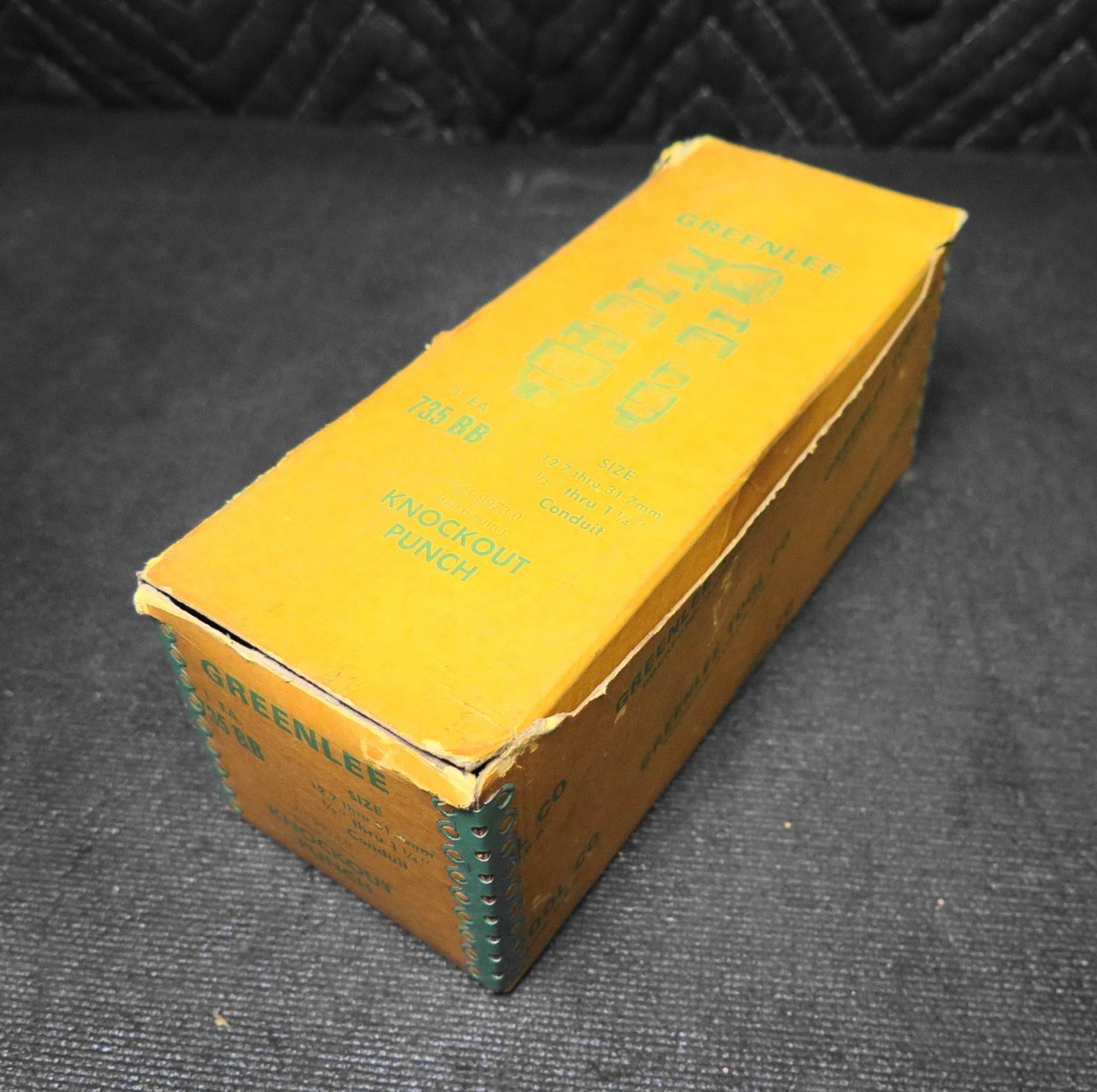 NOS Greenlee No.735 BB Ball Bearing Knockout Punch 1/2” - 1-1/4” w/ Box Papers