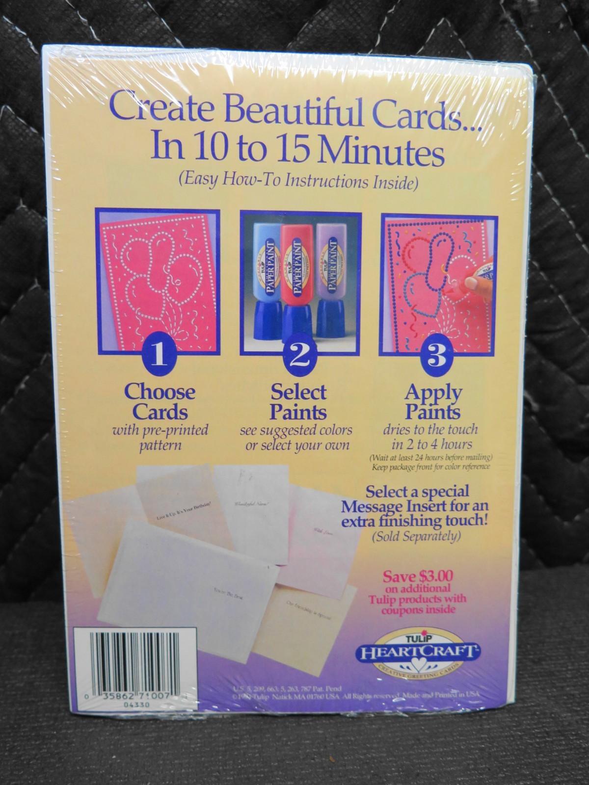 Birthday Cake Candles - 2x Tulip Heartcraft Greeting Cards w/ Envelopes