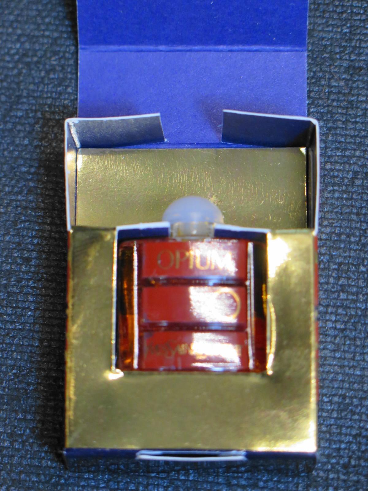 Vintage Yves Saint Laurent YSL Opium Parfum Mini 3.5 mL Bottle France in Box