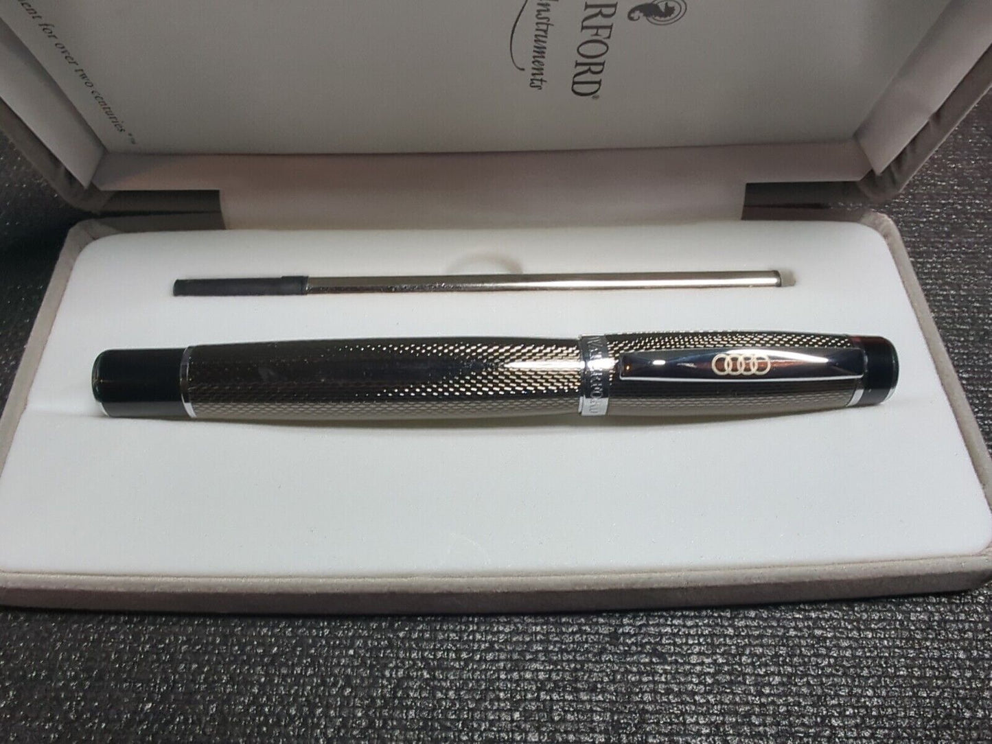 Waterford Writing Instrument - "AUDI" Logo Kilbarry FP Guilloche Black