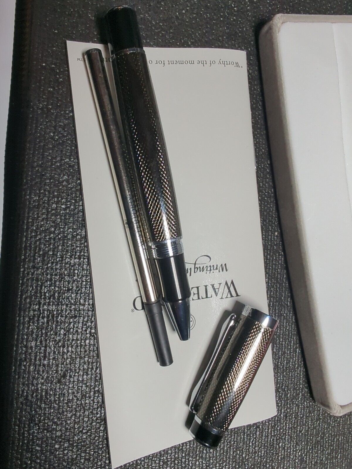 Waterford Writing Instrument - "AUDI" Logo Kilbarry FP Guilloche Black