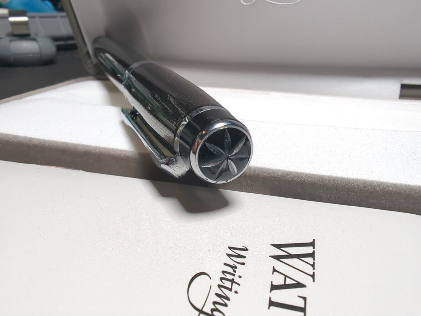 Waterford Writing Instrument - "AUDI" Logo Kilbarry FP Guilloche Black