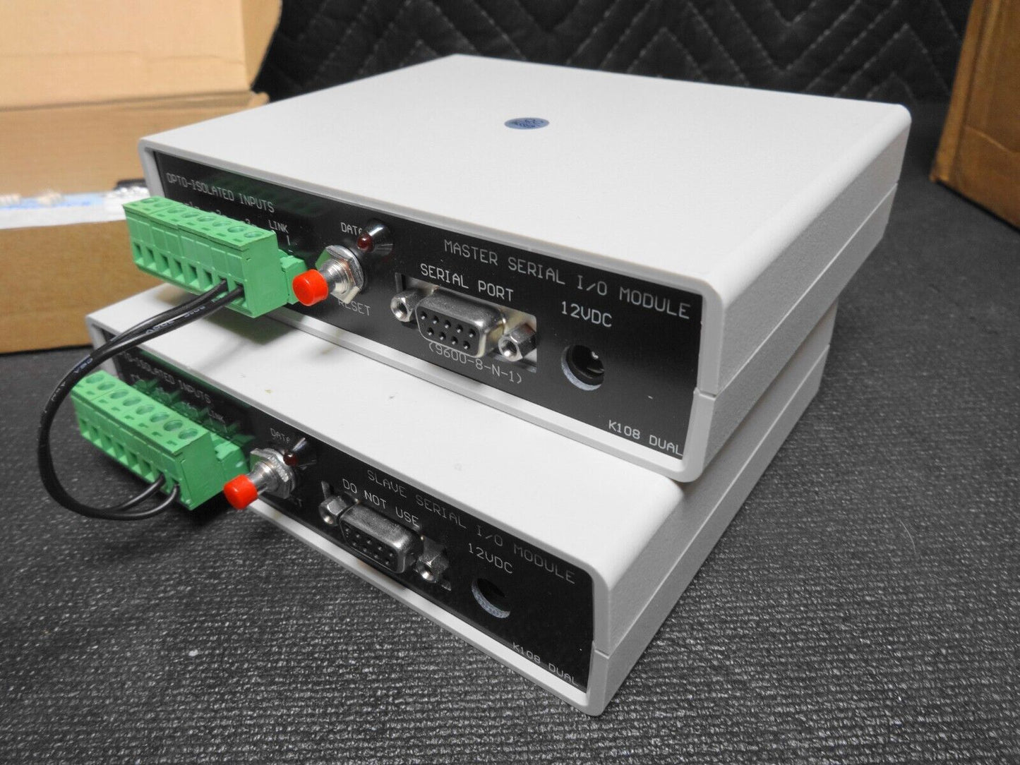 2x K108A Linked Serial Isolated I/O Modules - 16 Relay Outputs Total