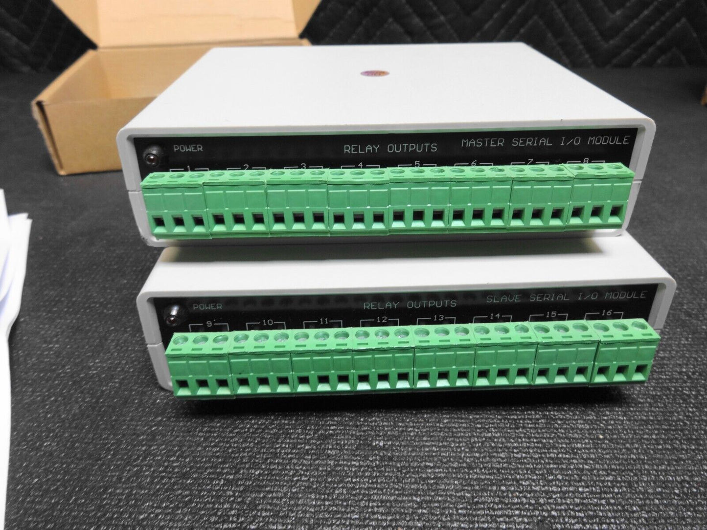 2x K108A Linked Serial Isolated I/O Modules - 16 Relay Outputs Total