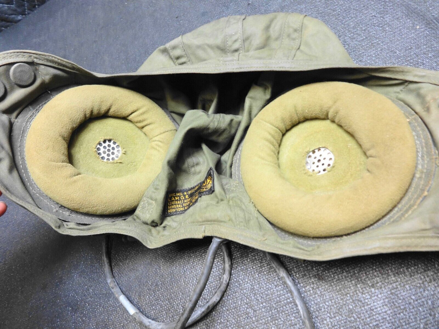 Korean War US Army H-7151(AER) Liner w/ Receivers - H-4 Helmet MFG Gentex (LRG)