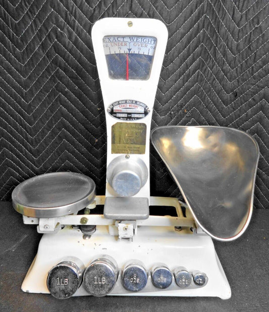Vintage Exact Weight Candy Store Scale - Type 114, 3 lbs - Includes Weights