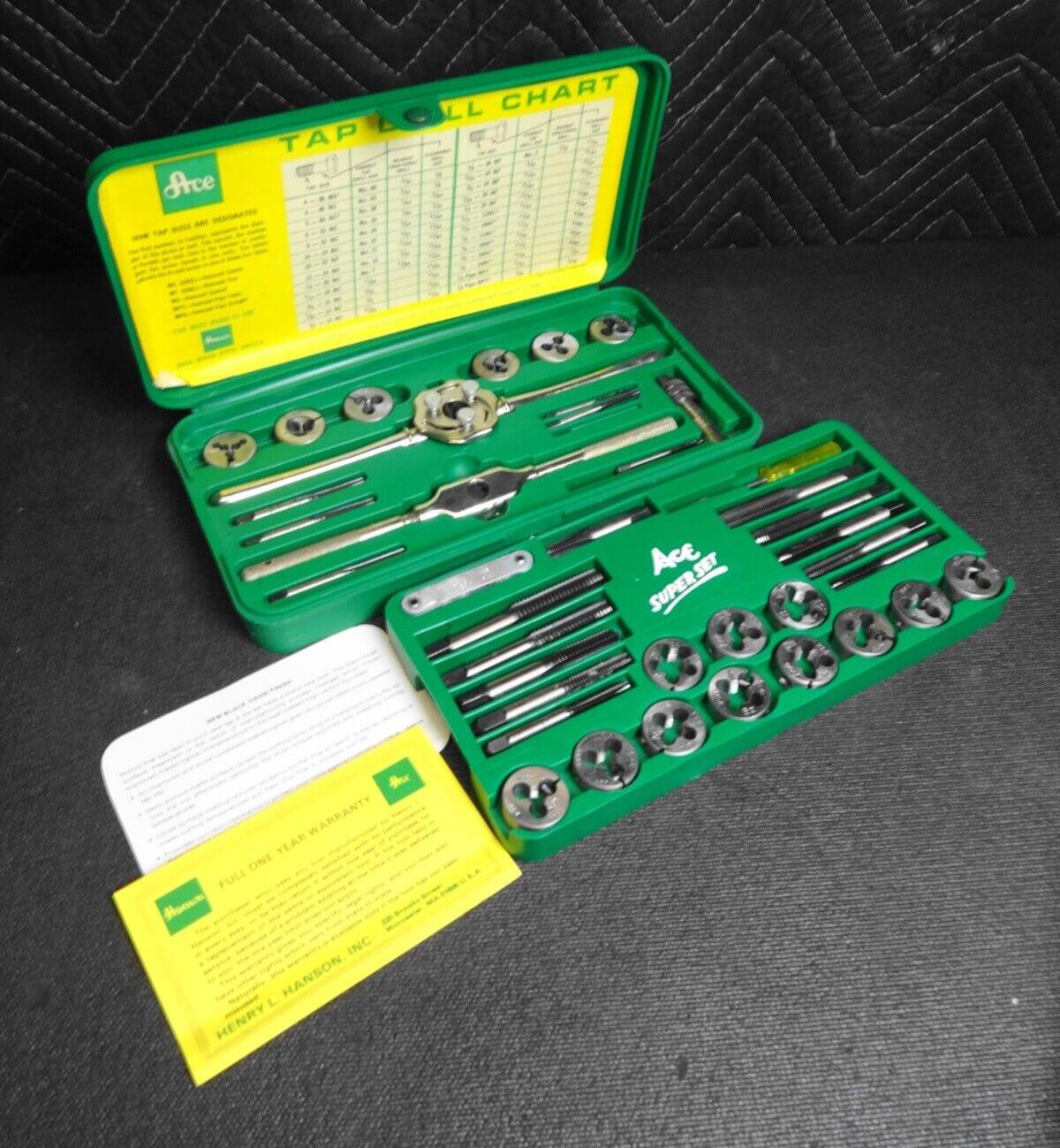 NOS Ace Super Set No. 614 A - 39 Pc. Tap And Die Set - Vintage Made In USA