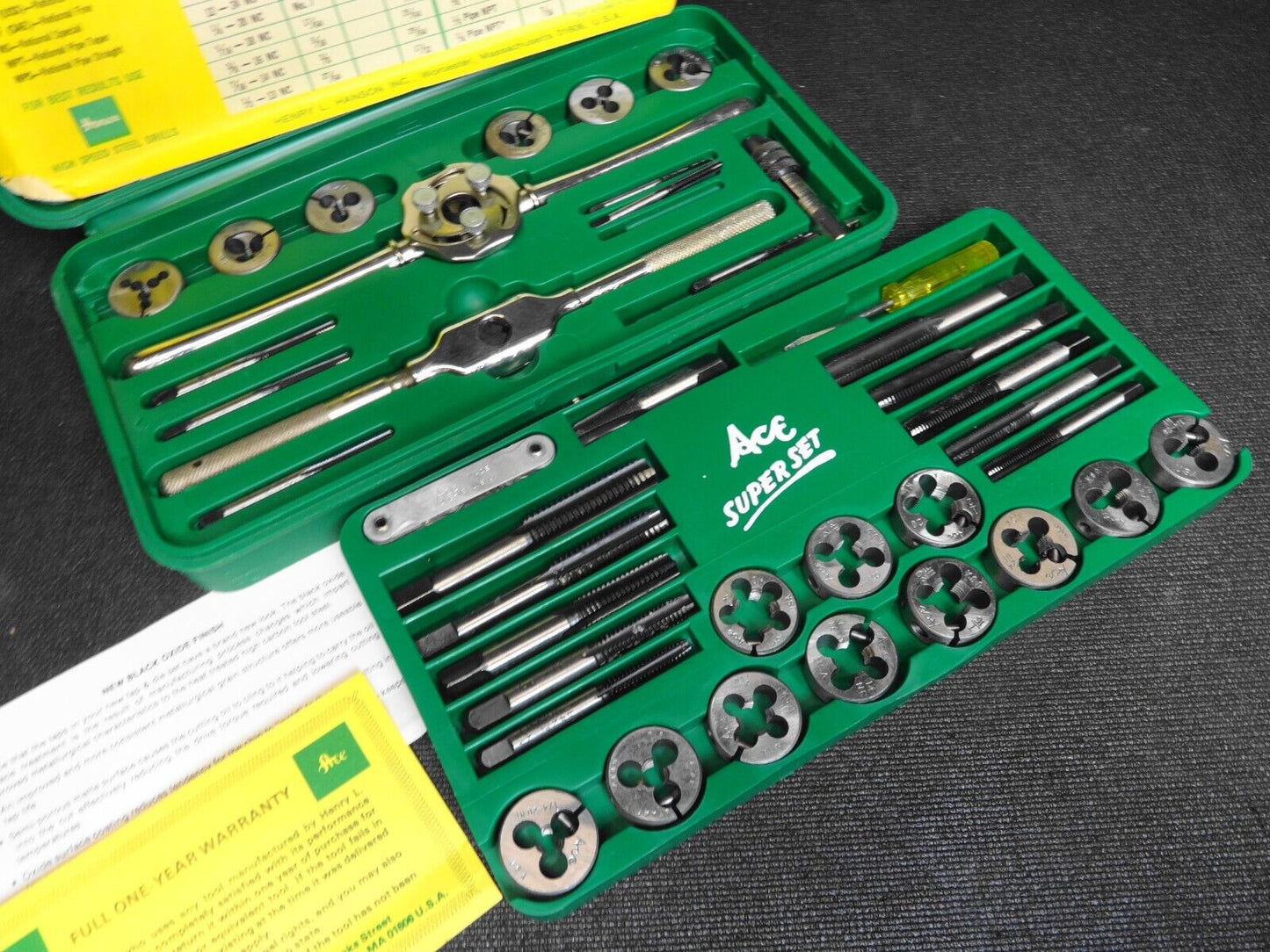 NOS Ace Super Set No. 614 A - 39 Pc. Tap And Die Set - Vintage Made In USA