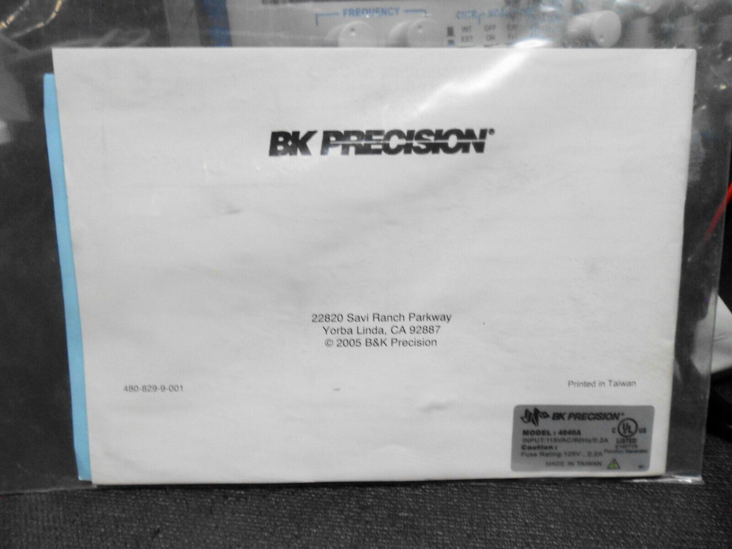 BK Precision 4040A 20MHz Sweep / Function Audio Generator w/ Original Box Manual