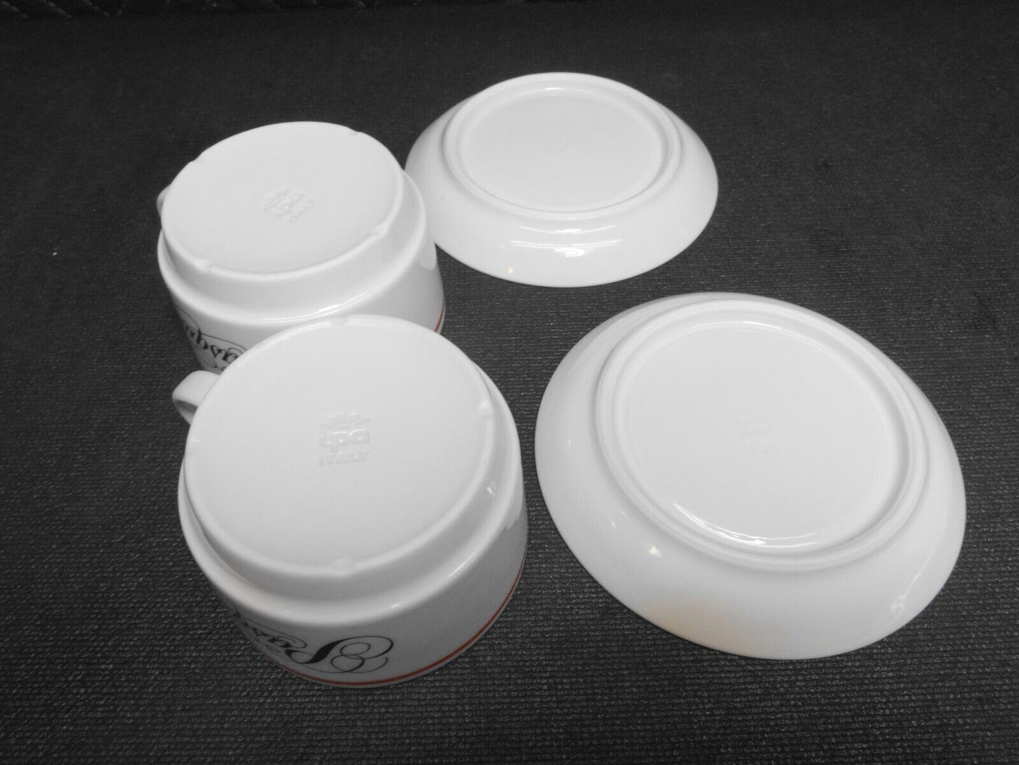 Set of 2 Pasquini Espresso Coffee Cup & Saucer NEW 3 1/2 X 2 1/4 IPA Italy LG