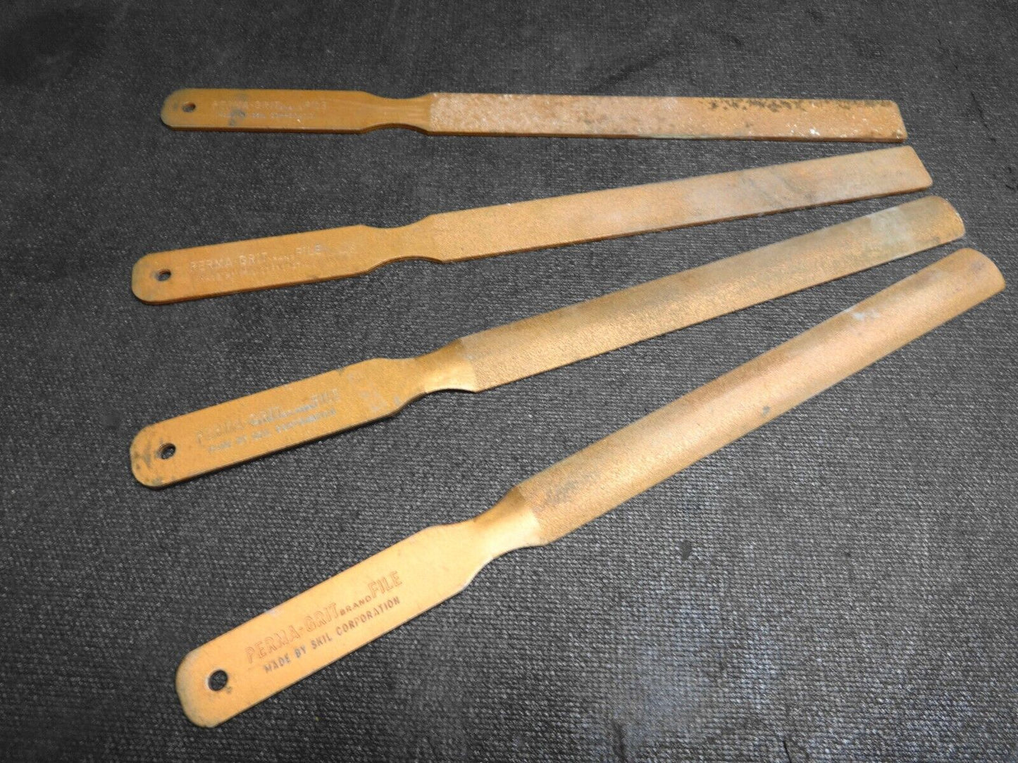 Set of 4x Vintage 1950's Perma-Grit Brand Files by Skil