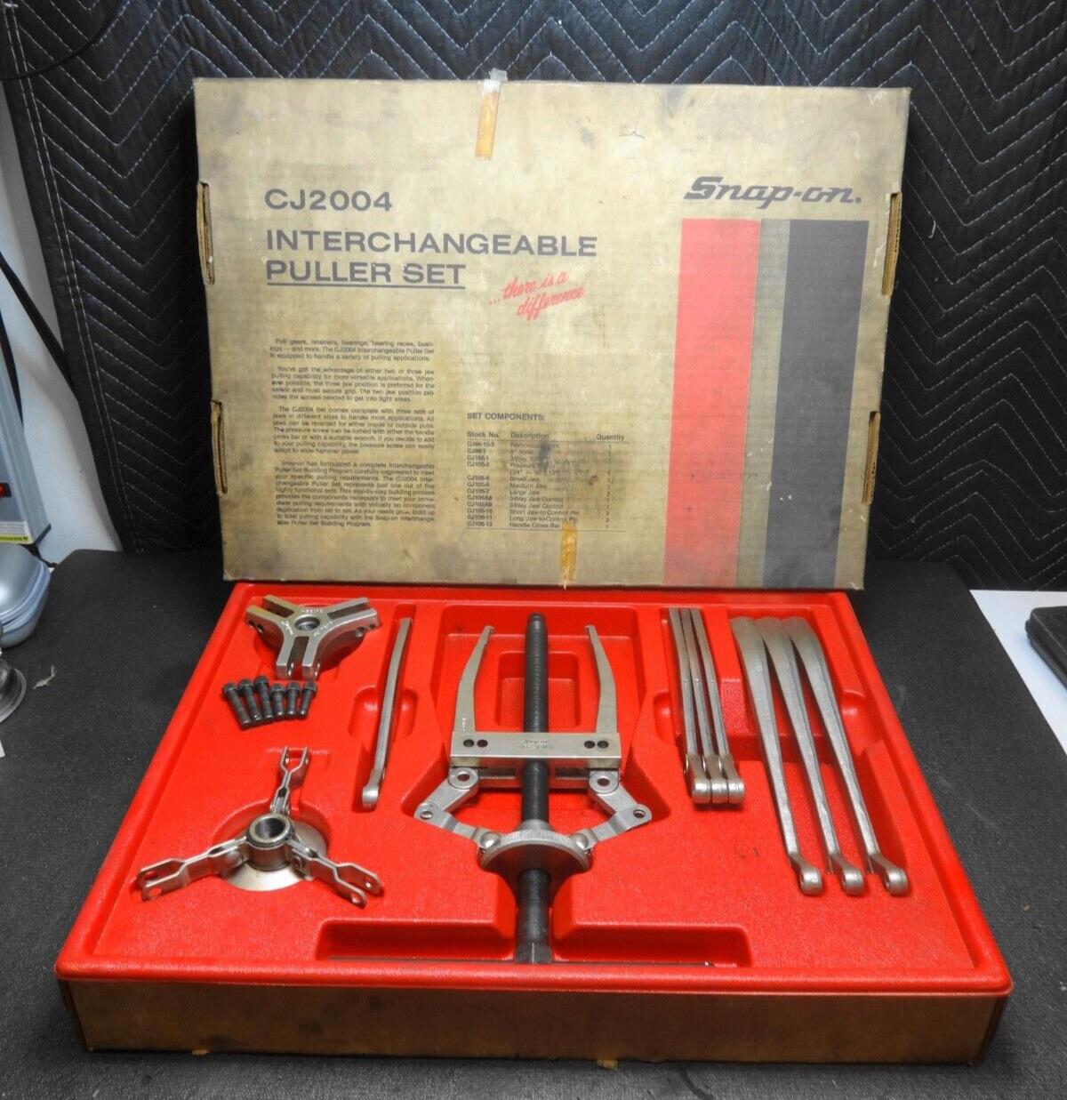 Vintage Snap-on™ CJ2004 Interchangeable Master Puller Set w/ BOX - Complete