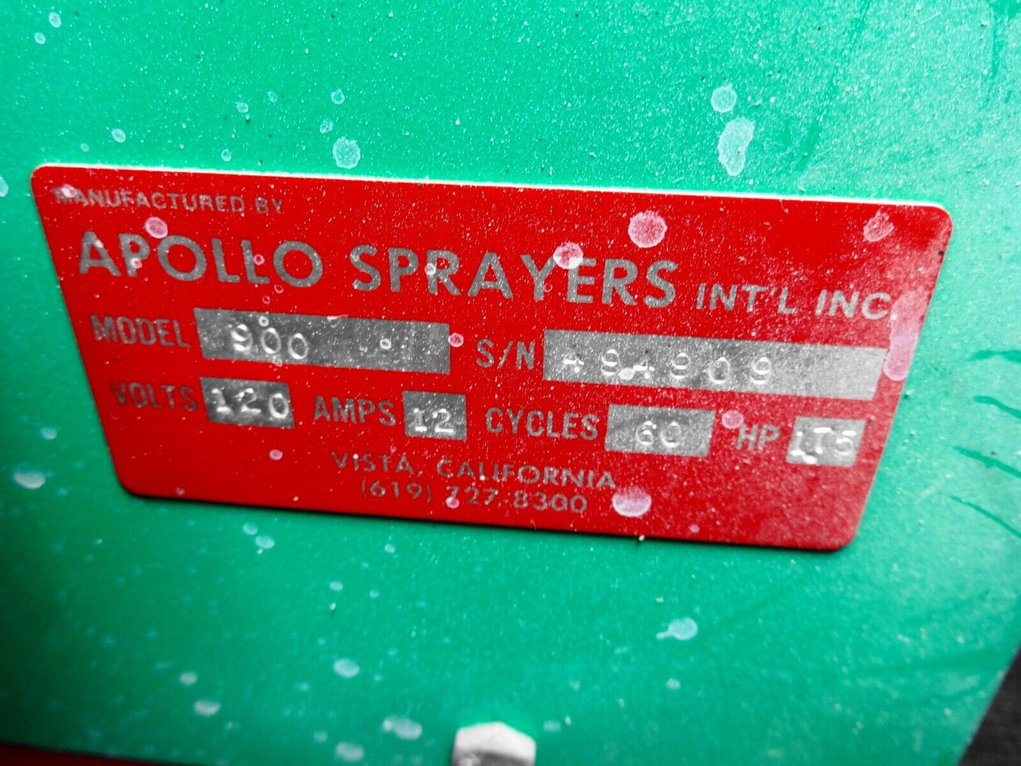 Apollo HVLP Paint Sprayer Model 900 4 Stage Turbine