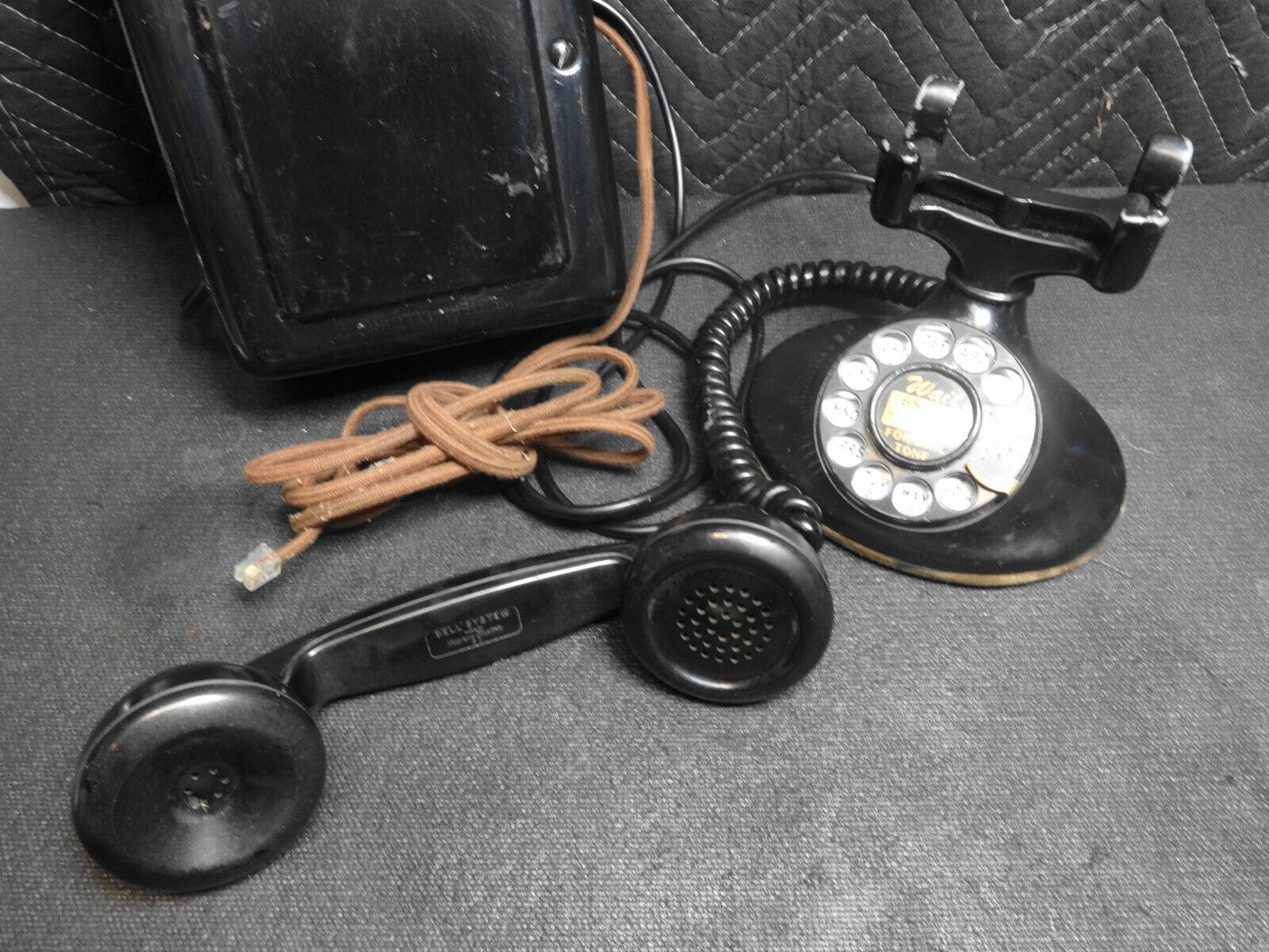 Antique BELL WESTERN ELECTRIC Desk Telephone 102/202 & 634AT Ringer Box