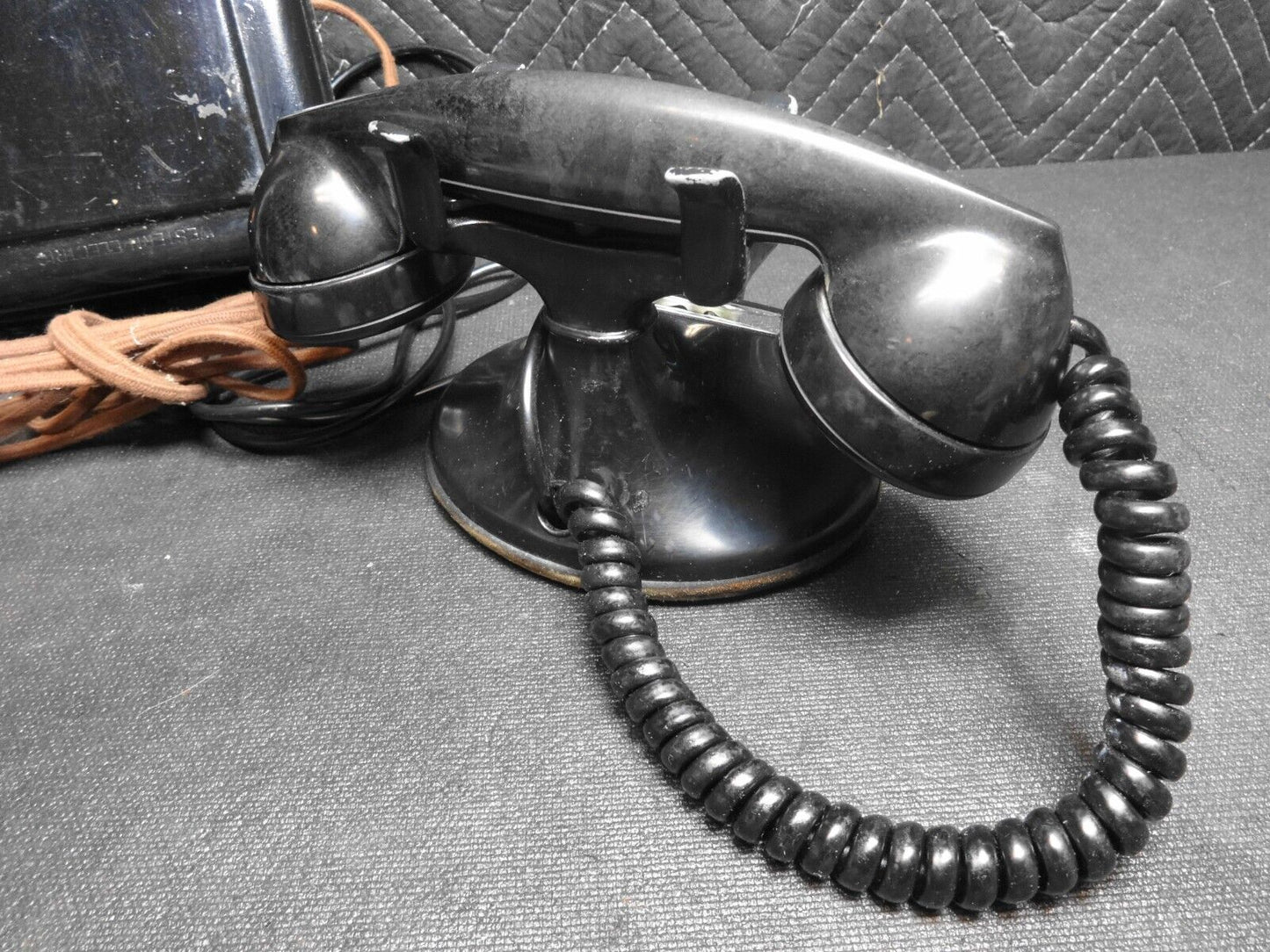 Antique BELL WESTERN ELECTRIC Desk Telephone 102/202 & 634AT Ringer Box