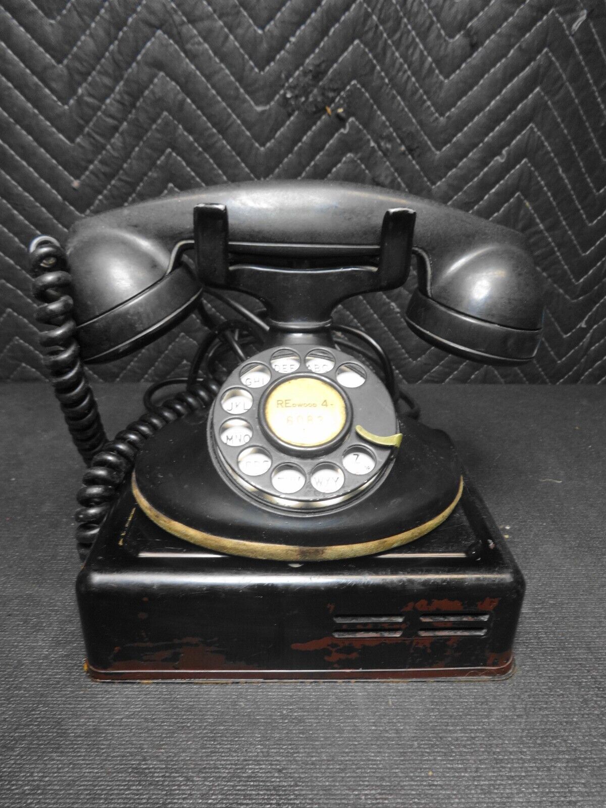 Antique BELL WESTERN ELECTRIC Desk Telephone 102/202 & 684BA Ringer Box