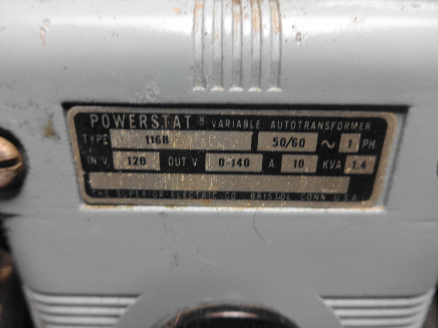 Superior Powerstat 116B Variac Variable Autotransformer