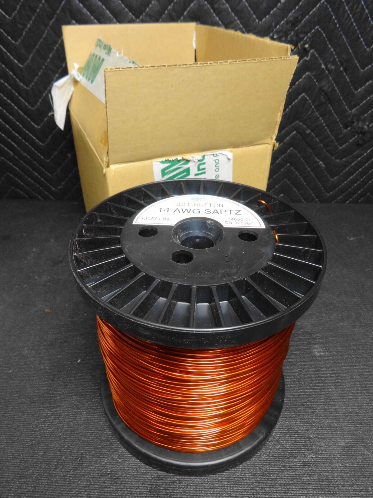 MWS 14 AWG SAPTZ Round Varnished Magnet Wire - 13.3 lbs Copper on spool 74050-01