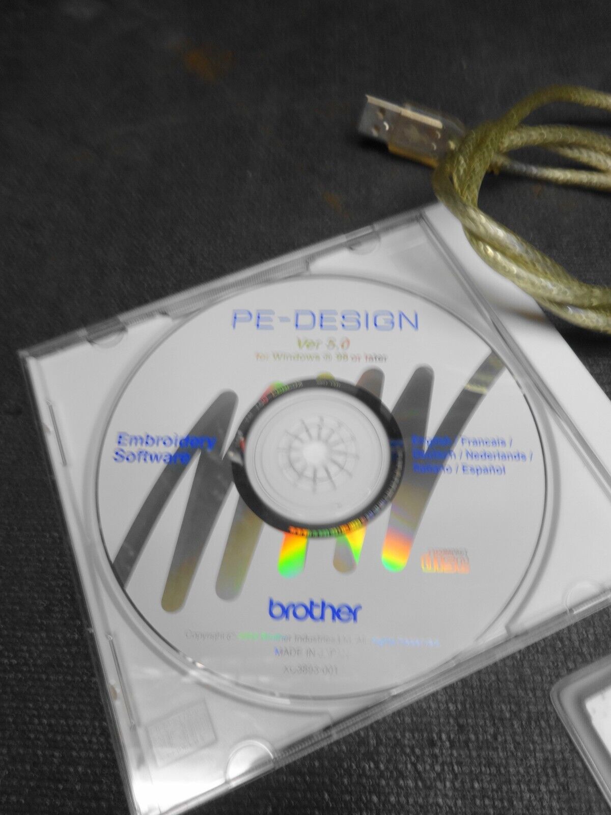 Brother PE-Design USB Card Reader/Writer with Card & Version 5.0 Software CD