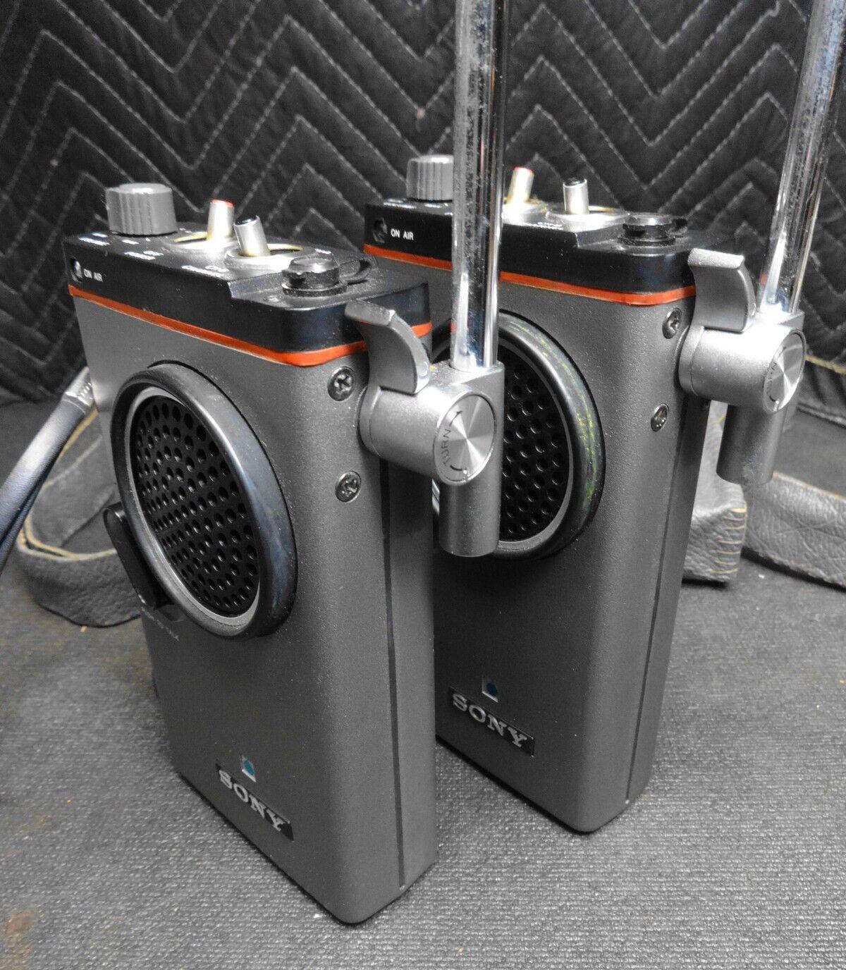 Vintage Sony ICB-350W Walkie Talkie in carry case - Pair