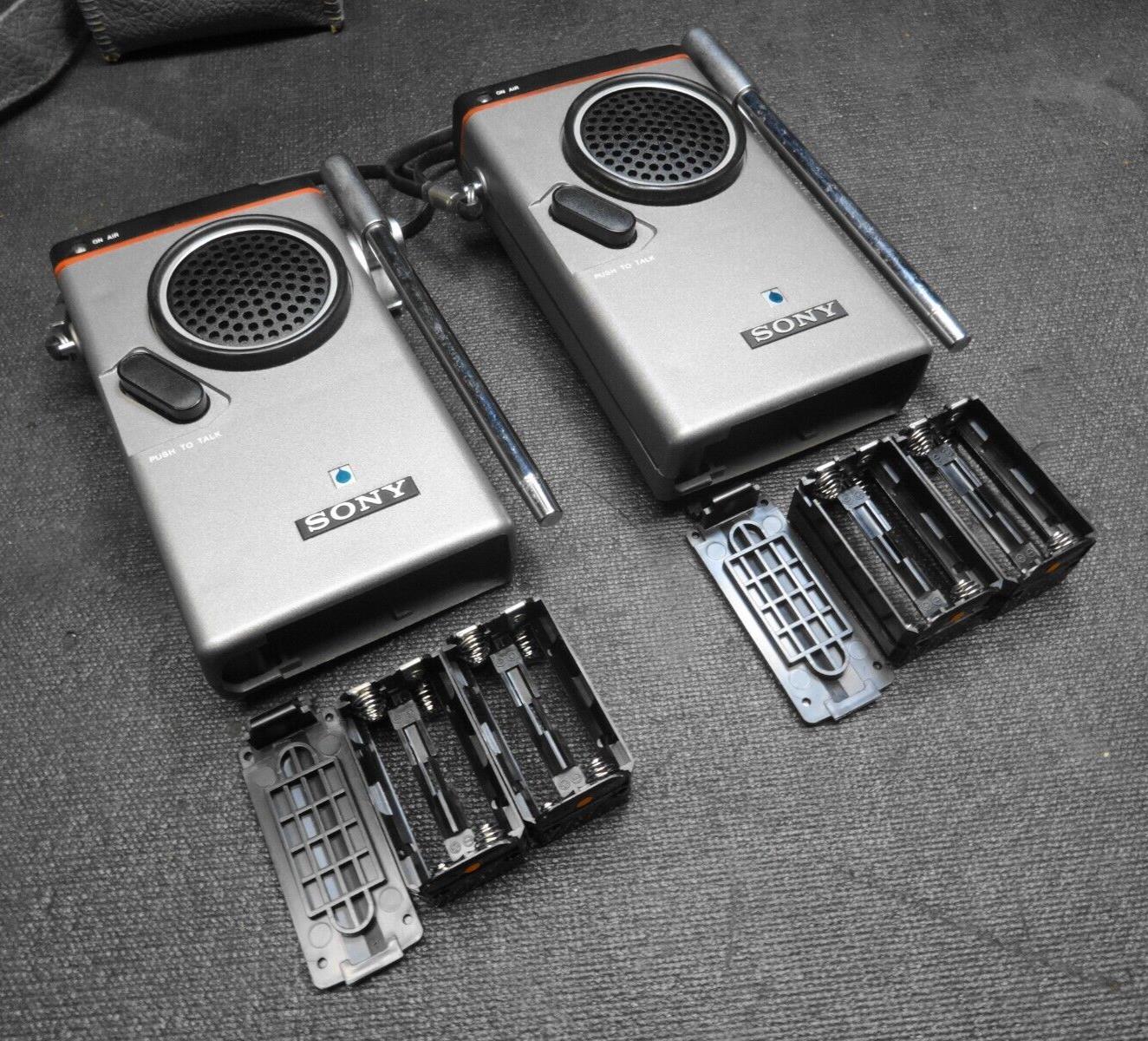 Vintage Sony ICB-350W Walkie Talkie in carry case - Pair