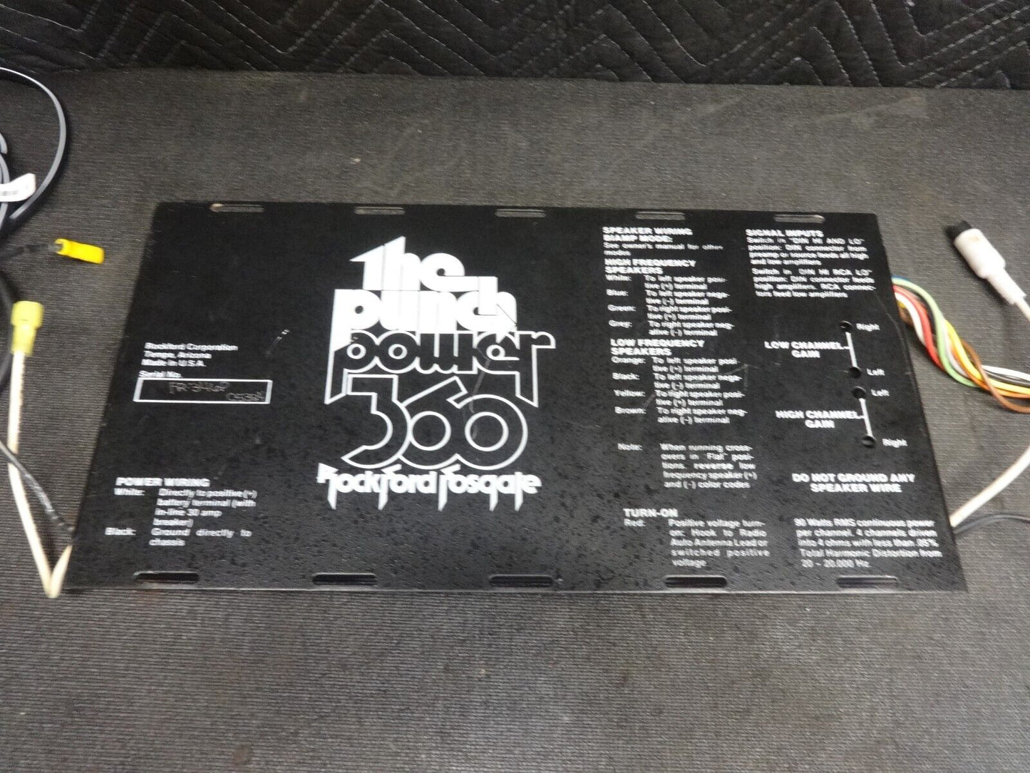 RARE 1982 Rockford Fosgate The Punch Power 360 Watt Amplifier - 4 Channel x 90w