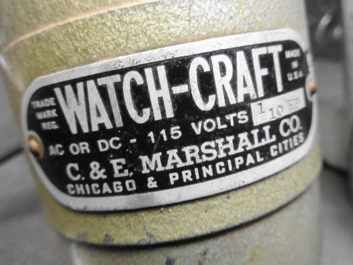 Vintage Watch-Craft C & E Marshall Watchmaker/Jewelers Lathe Peerless w/ Collets