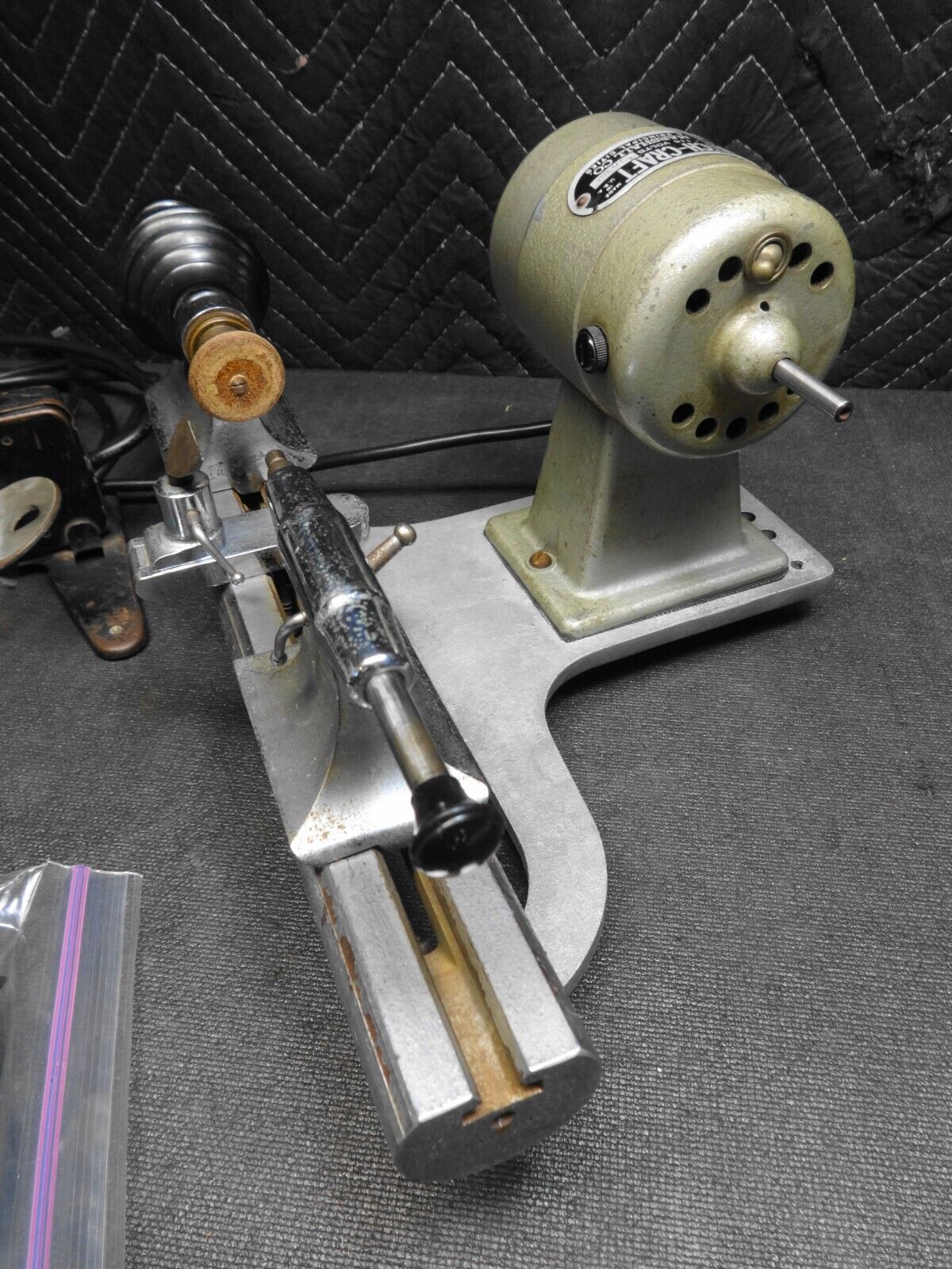 Vintage Watch-Craft C & E Marshall Watchmaker/Jewelers Lathe Peerless w/ Collets