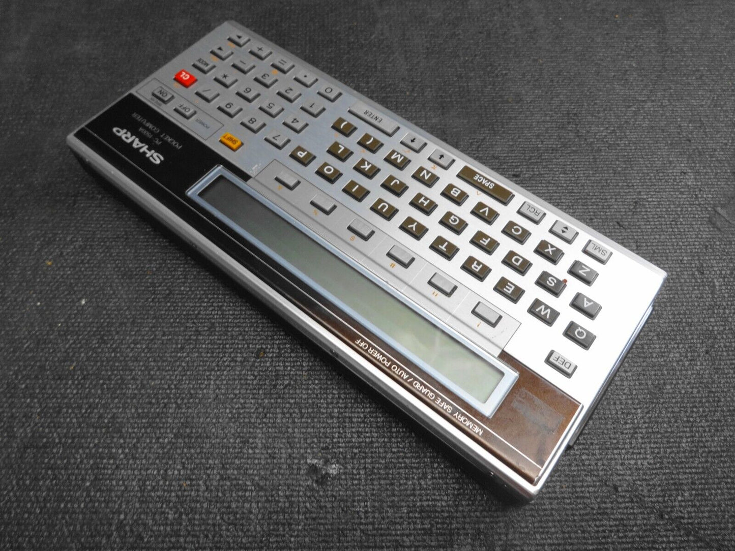 SHARP PC-1500A Pocket Computer W/ Box, Manuals and Case