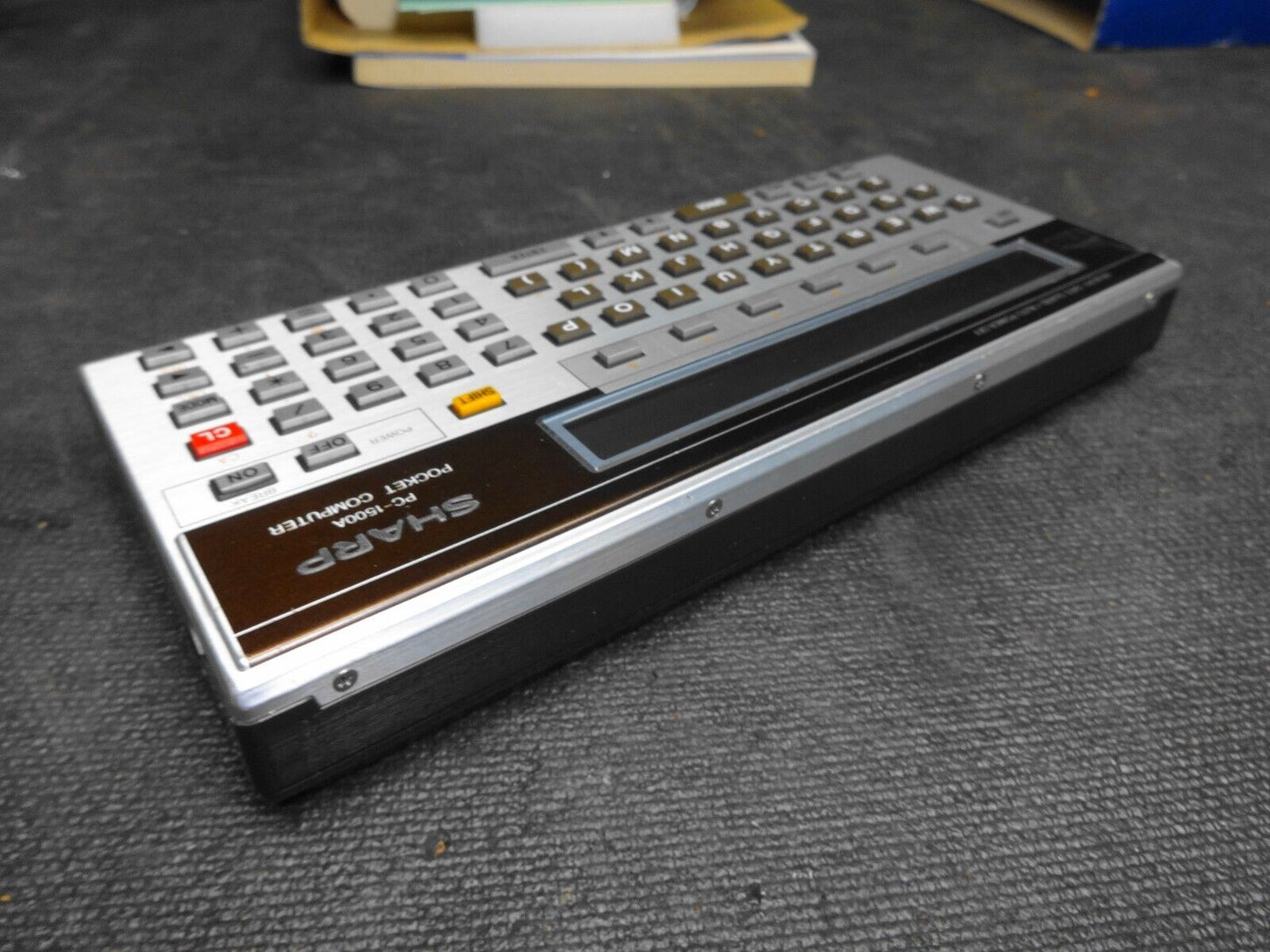 SHARP PC-1500A Pocket Computer W/ Box, Manuals and Case