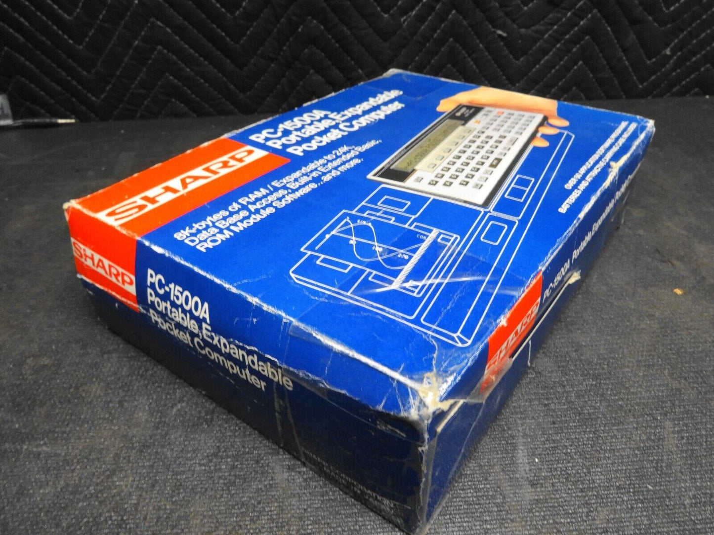 SHARP PC-1500A Pocket Computer W/ Box, Manuals and Case