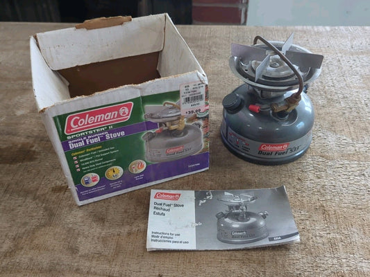 Coleman Sportster II 533 Dual Fuel 1 Burner Stove 10,500 BTU Backpacking Camping