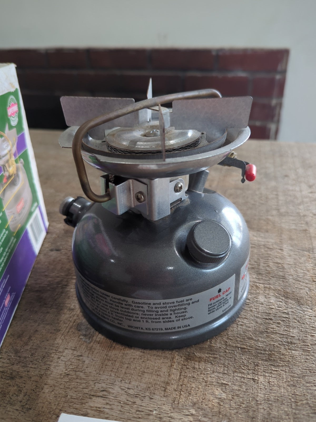 Coleman Sportster II 533 Dual Fuel 1 Burner Stove 10,500 BTU Backpacking Camping