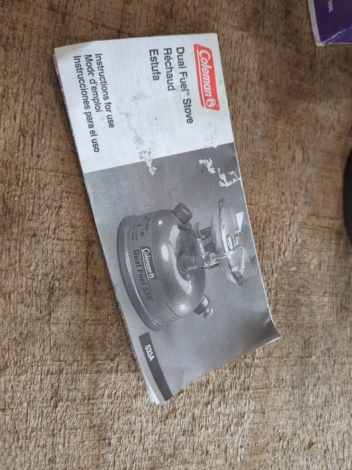 Coleman Sportster II 533 Dual Fuel 1 Burner Stove 10,500 BTU Backpacking Camping