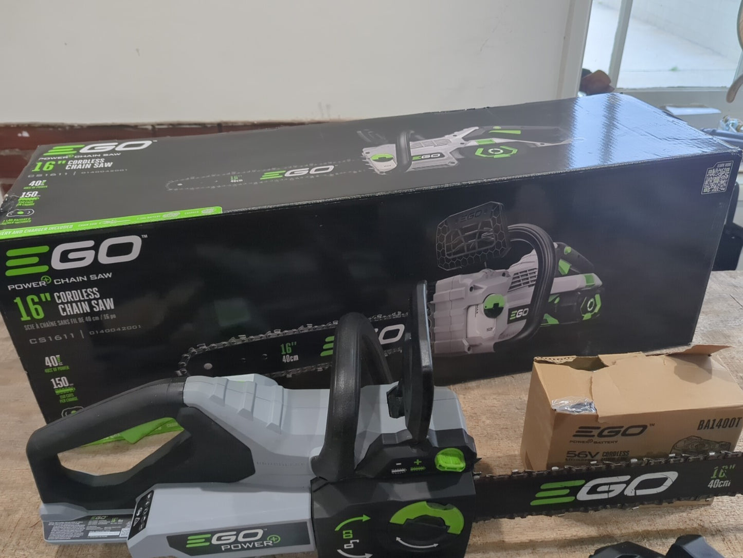 EGO POWER+ 16" 40CC Of Power Chain Saw Kit CS1611 Battery & Charger Included