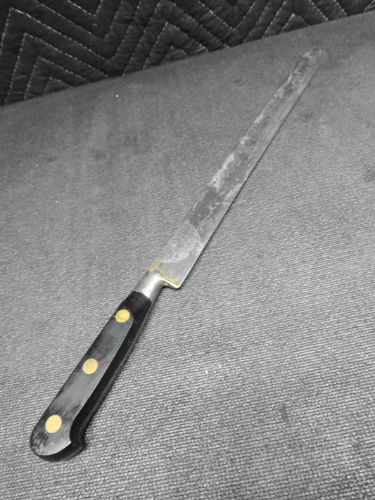 Vintage Sabatier Professional 12 inch Blade Round Nose Slicer Knife - #4