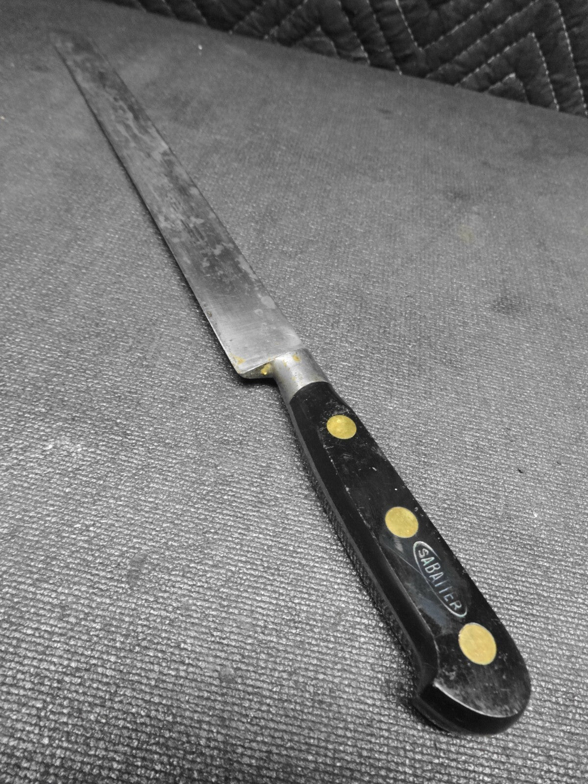 Vintage Sabatier Professional 12 inch Blade Round Nose Slicer Knife - #4