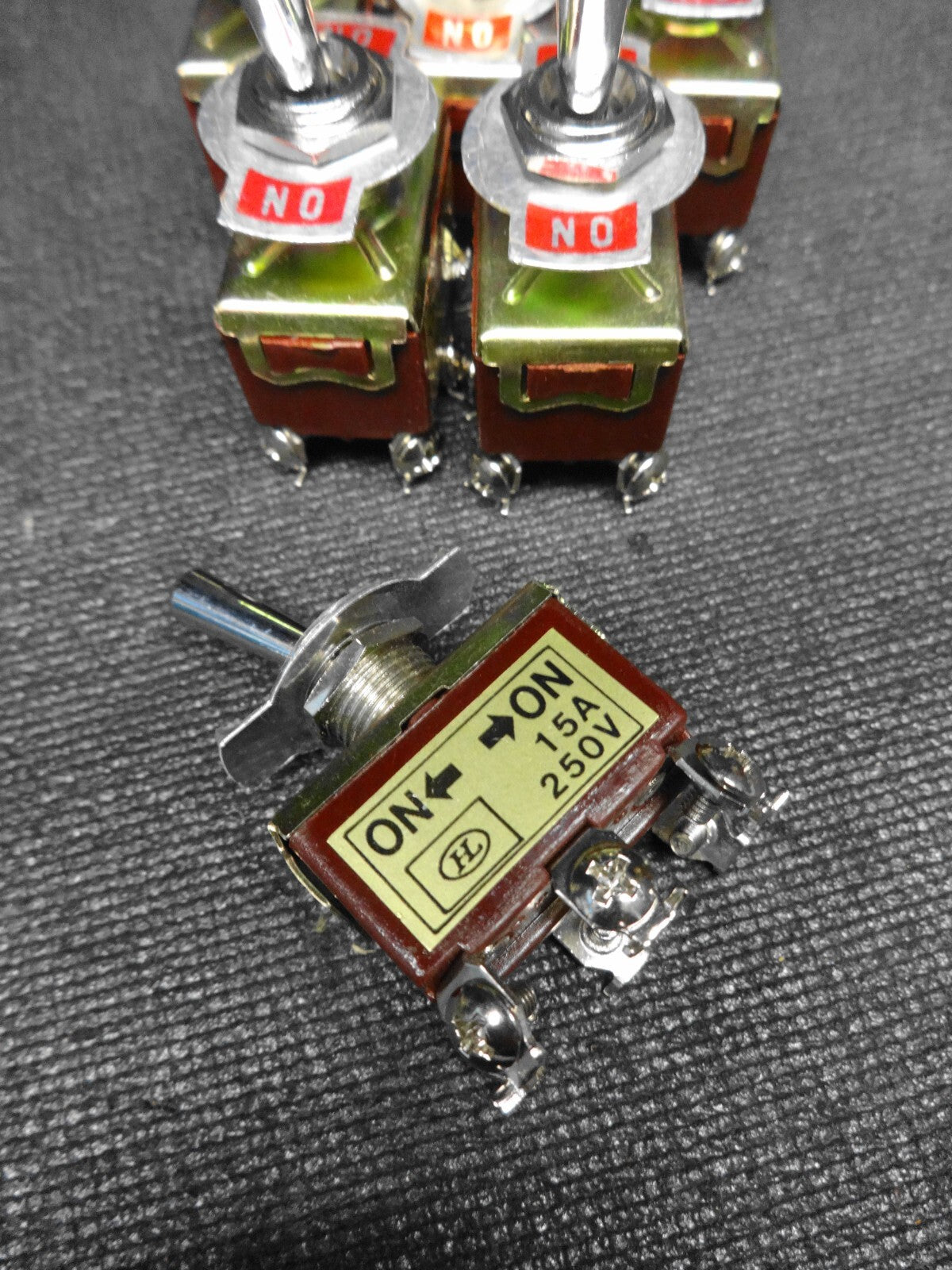 9pcs Heavy Duty 15A 250V Toggle Switch Control 2 Pole Double Throw 6 Term On/On