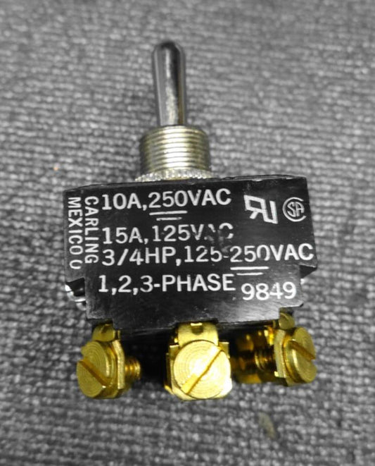 Carling Switch 9849 4 PDT Switch - 1,2,3 Phase - Screw Terminals