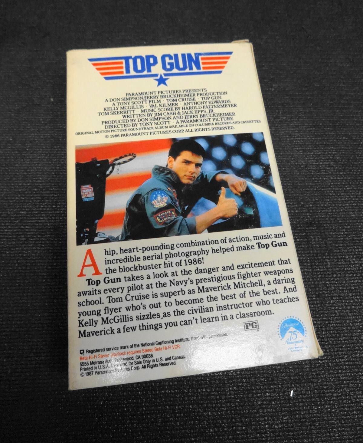 Top Gun Betamax BETA TAPE 1987 Tom Cruise Paramount Not VHS