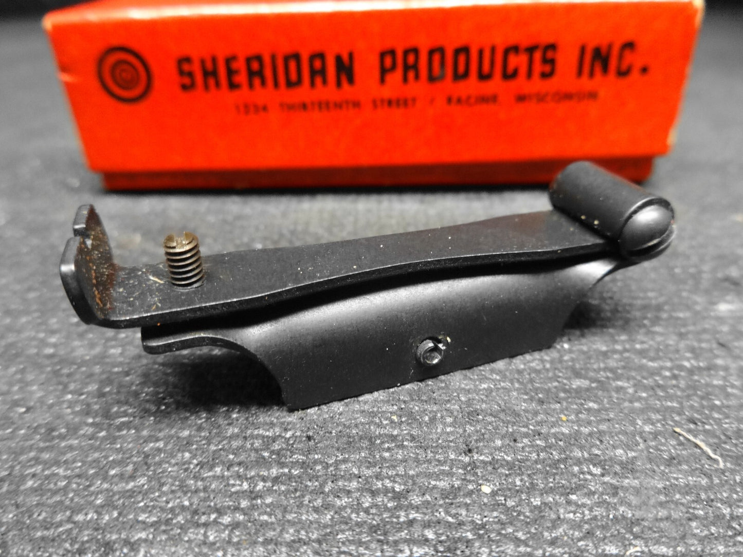 Vintage Sheridan Model C Blue/Silver Streak Rear Sight W/Set Screws