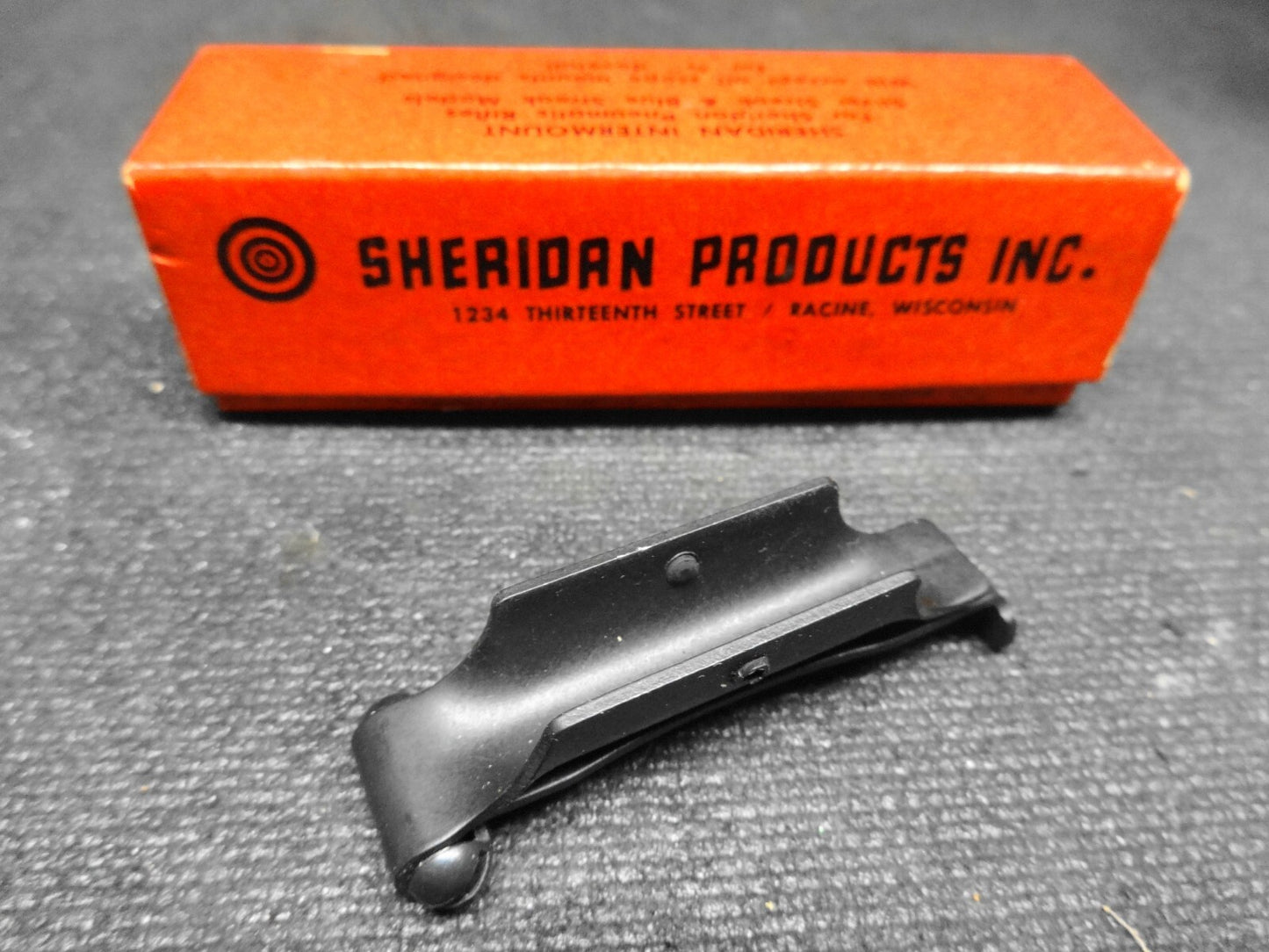 Vintage Sheridan Model C Blue/Silver Streak Rear Sight W/Set Screws