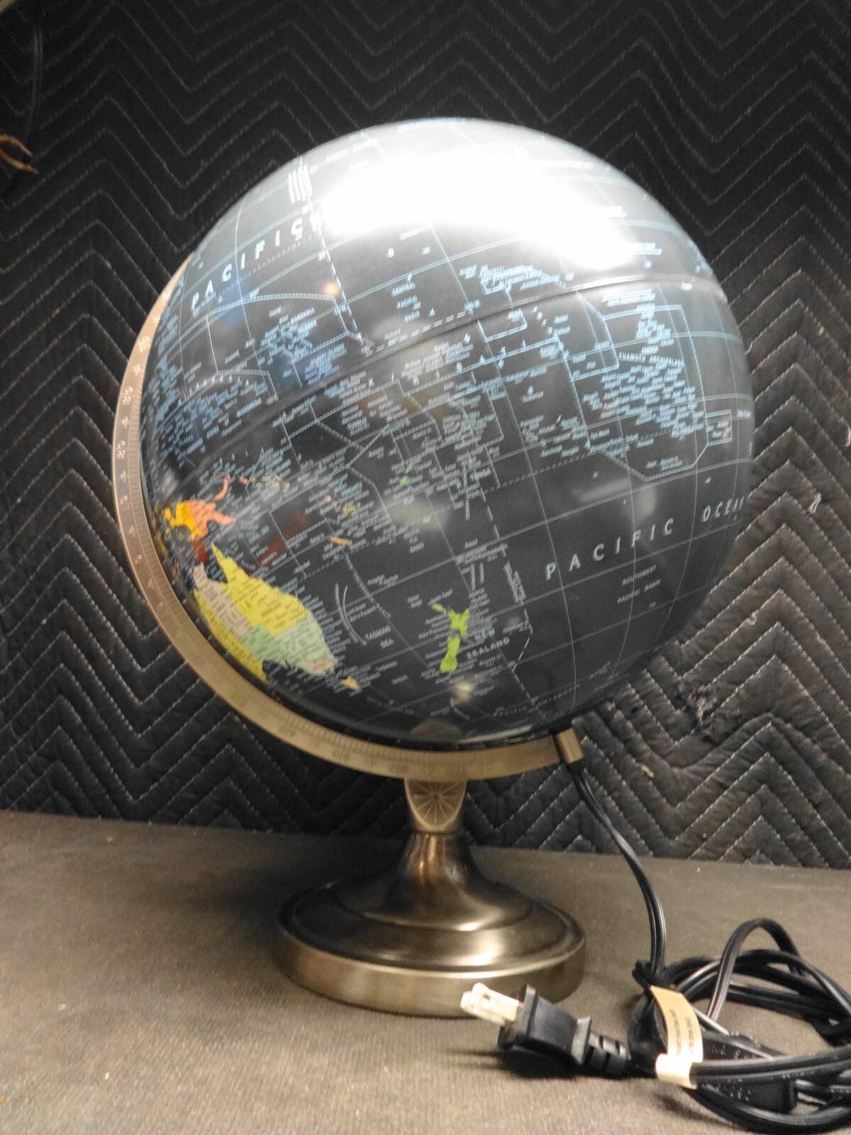 Replogle Scanglobe Lighted Black 30 Cm 12" Globe Rotating With Stand