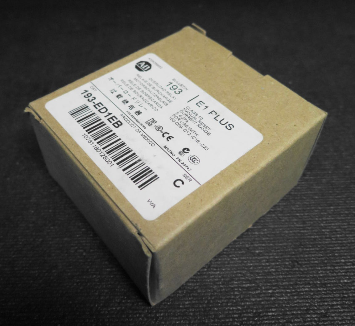 Allen Bradley 193-ED1EB Series C E1 Plus Overload Relay 5.4-27A 3-Phase - NEW