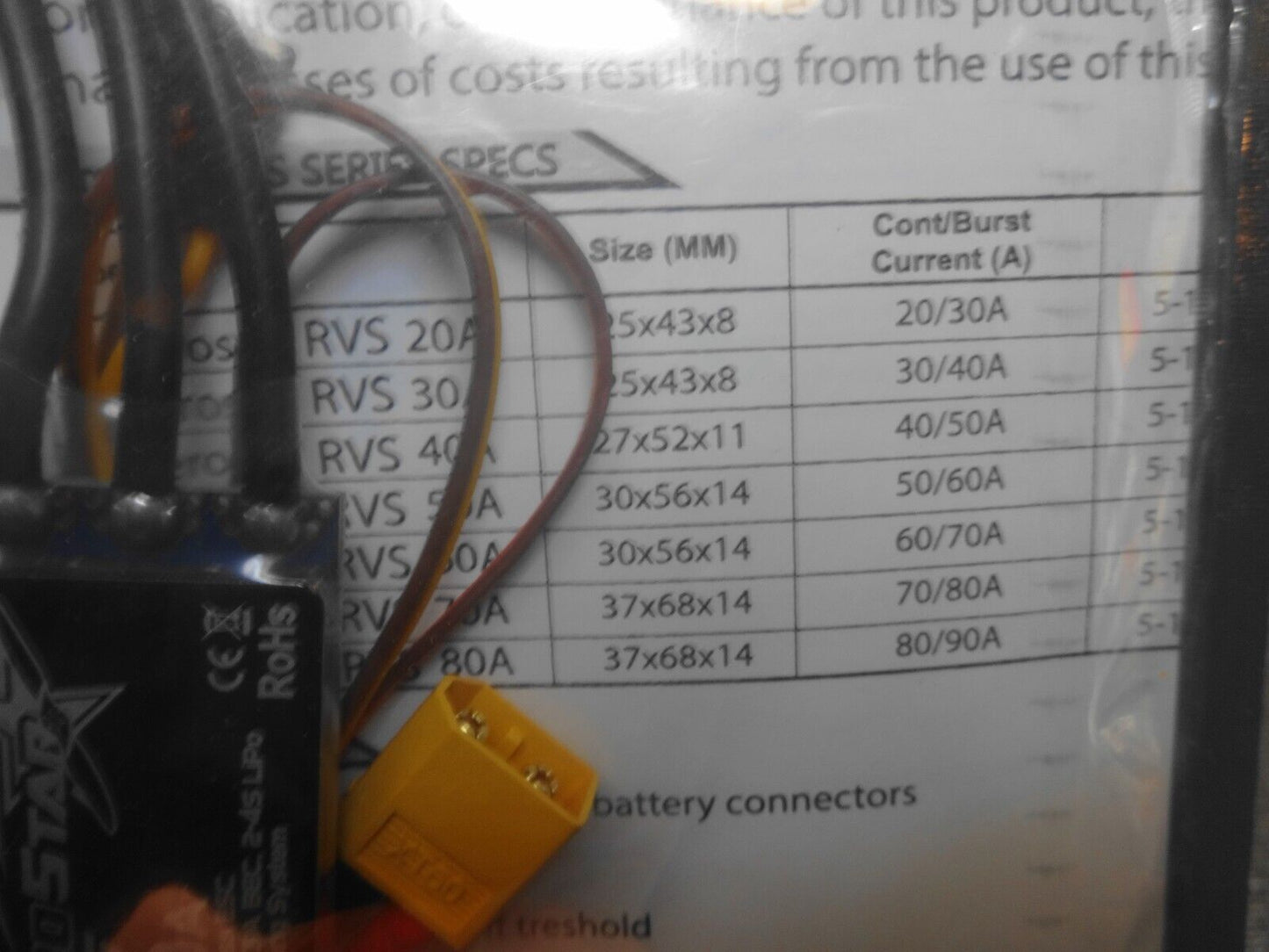 40A Brushless ESC Speed Controller 5V/3A BEC Output For RC Drone Airplanes w/REV