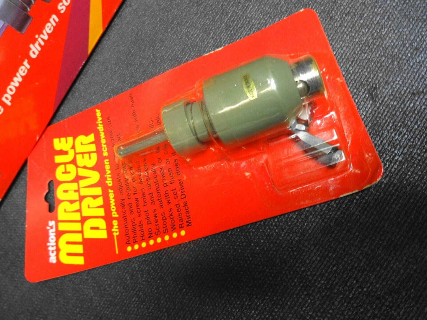 1984 NOS Vintage Action's Miracle Driver "The Power Driven Screwdriver" Drill