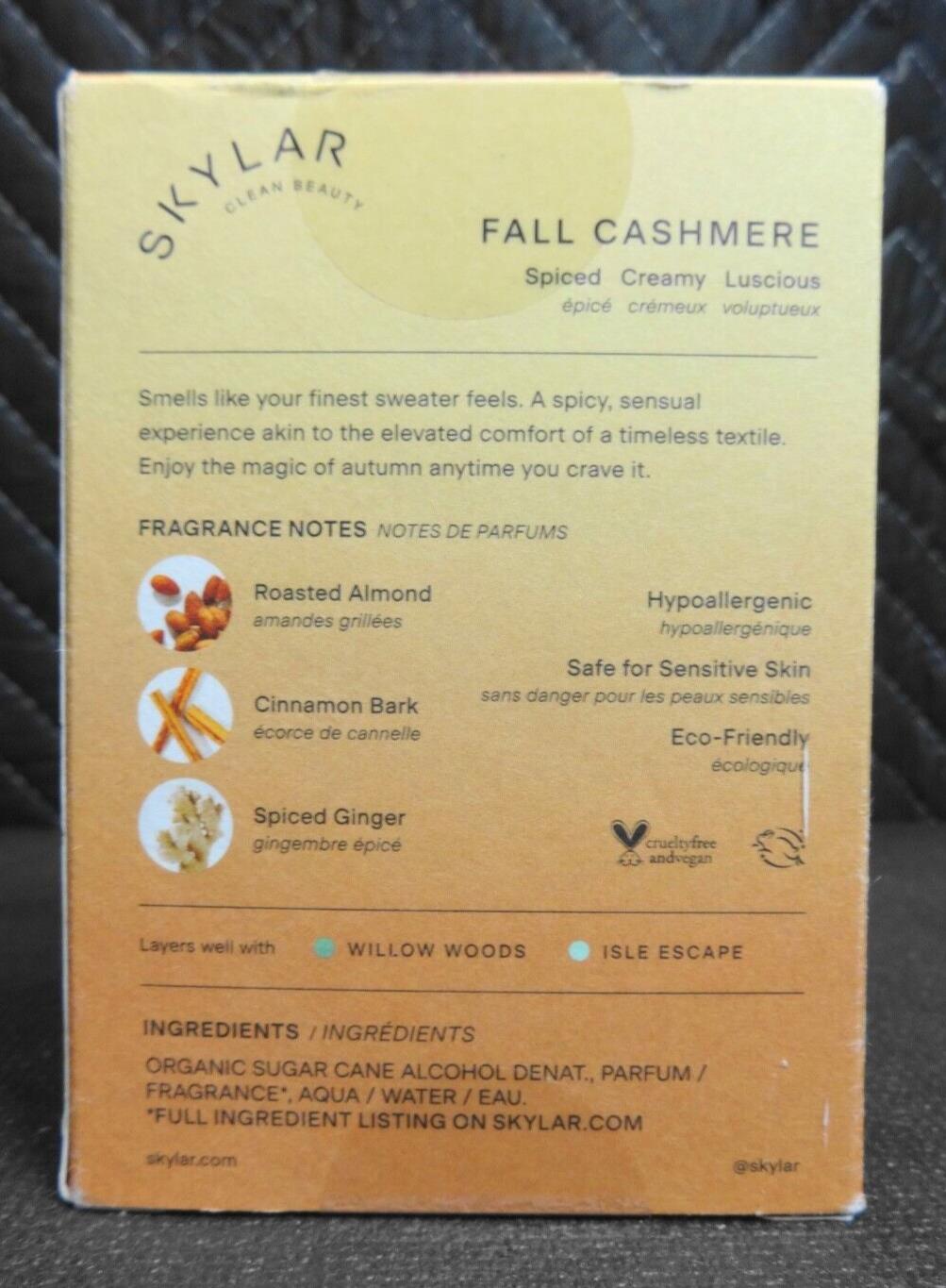 SKYLAR - Fall Cashmere Eau de Perfume 1.7 oz - Hypoallergenic & Clean Perfume