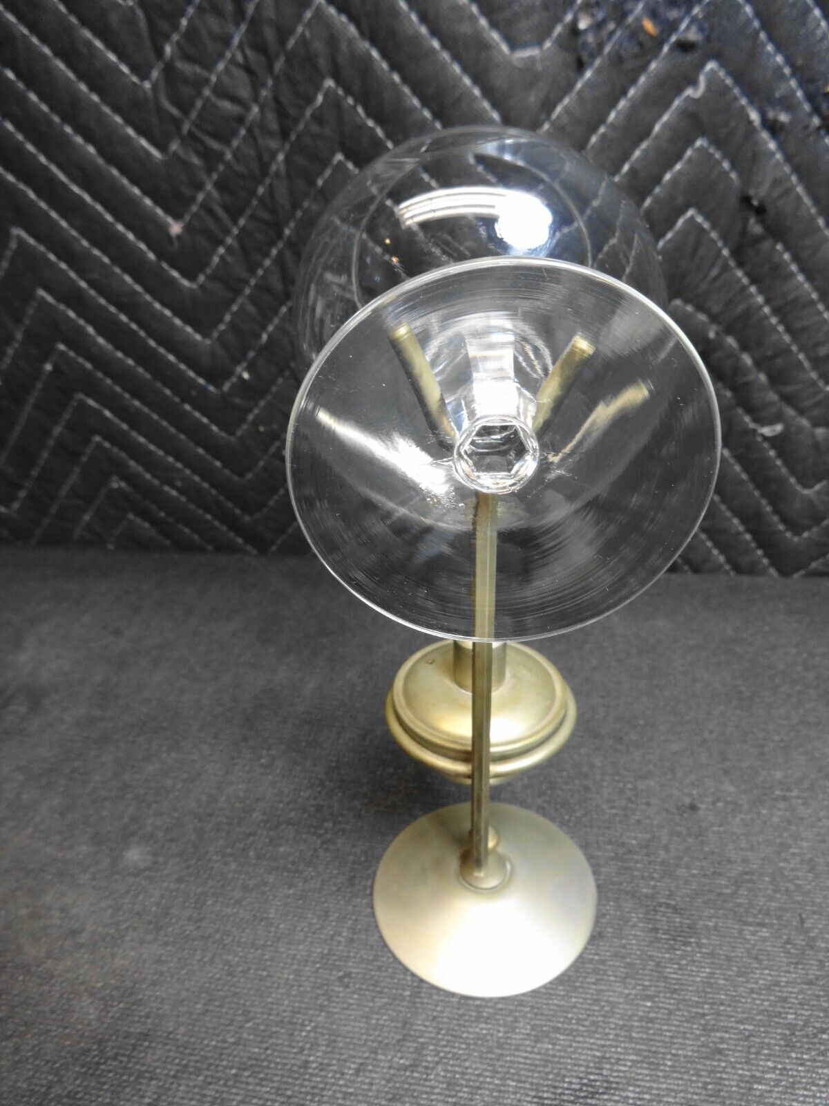 VINTAGE LEONARD SILVER PLATED BRANDY GLASS BALLOON WARMER DE GLAS SCHATULLE