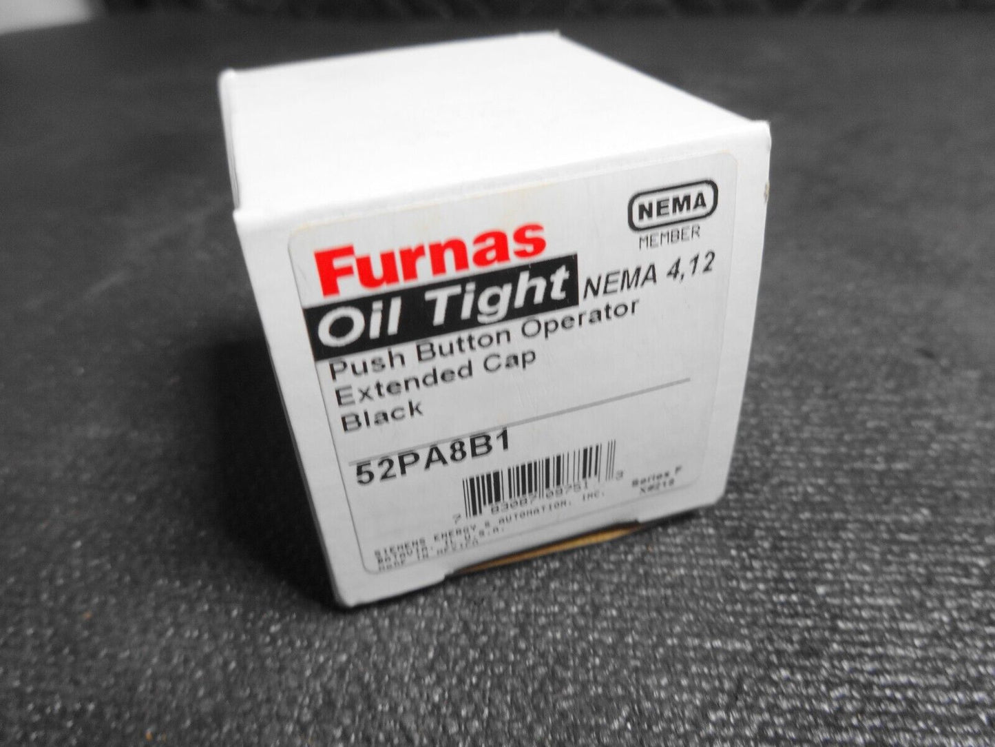 Furnas 52PA8B1 Siemens Push Button Operator - Extended Cap - BLACK